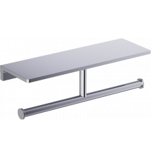 Держатель туалетной бумаги Timo Selene 10045/00 двойной, с полкой для телефона