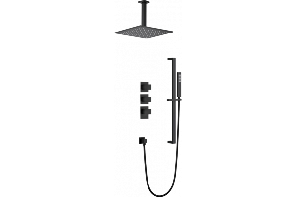 Душевой комплект Timo Selene SX-2229/03SM С ВНУТРЕННЕЙ ЧАСТЬЮ, с термостатом, матовый черный