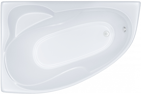 Акриловая ванна Triton Кайли R 150x100 см, угловая, с каркасом, асимметричная