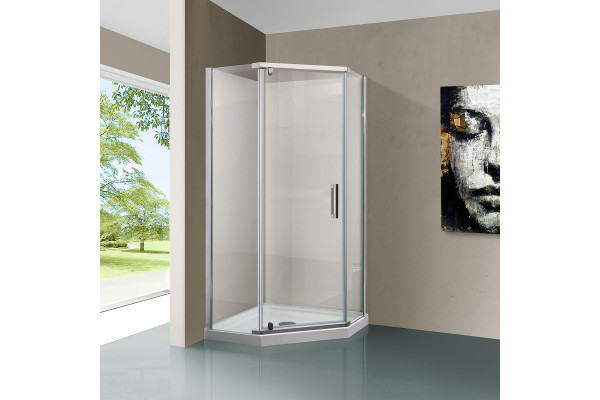 Душевой уголок Vincea Stresa VSP-1S100CL 100x100, профиль хром, стекло прозрачное