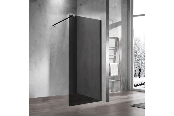 Душевая перегородка Vincea Walk-in VSW-1H120CGB 120 см, профиль матовый чёрный, стекло тонированное
