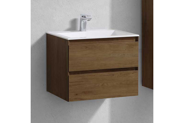 Тумба с раковиной Vincea Luka 60 2 ящика, дуб табак