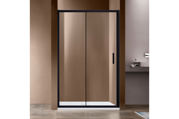 Душевая дверь в нишу Vincea Garda VDS-1G120CLB 120 см, профиль черный, стекло прозрачное