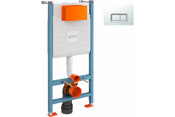 Система инсталляции для унитазов VitrA V-Fix Core 732-5800-01 с кнопкой смыва 740-0680 хром