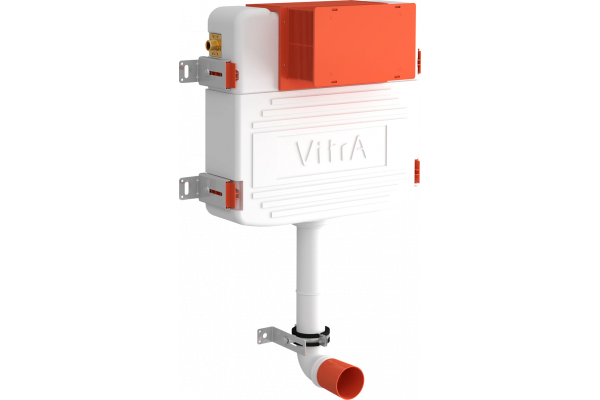 Смывной бачок скрытого монтажа VitrA 800-2020 с кнопкой смыва, хром