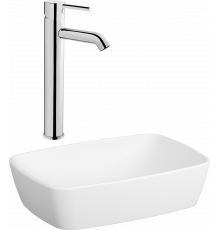 Комплект Раковина VitrA Shift 7075B003 белая + Смеситель VitrA Minimax S для раковины