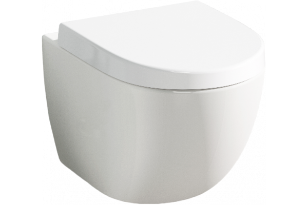 Унитаз подвесной VitrA Sento 7748B003-0075 + крышка-сиденье VitrA Sento 86-003-009 с микролифтом, петли хром