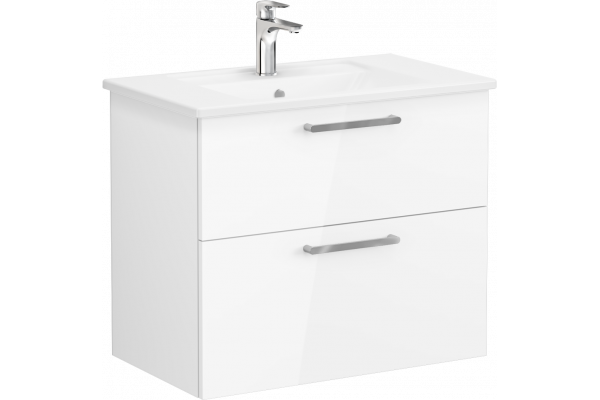 Тумба с раковиной VitrA Root Flat 80 белый глянец