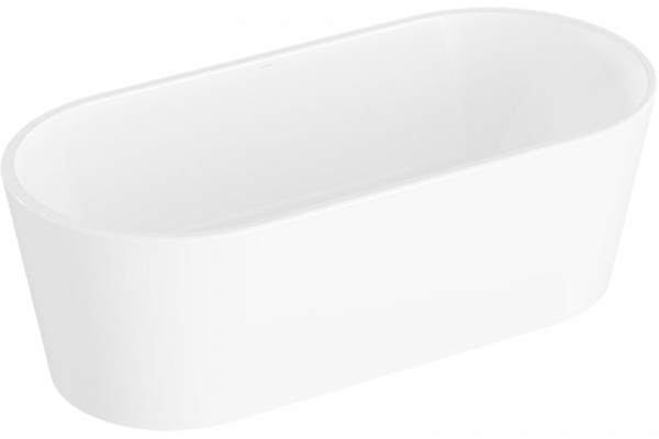 Акриловая ванна VitrA Geo 180x80 см, отдельностоящая, овальная, со сливом-переливом