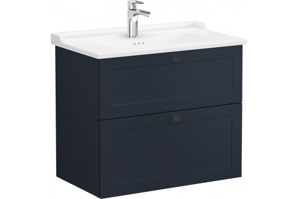 Тумба с раковиной VitrA Root Classic 80 темно-синий