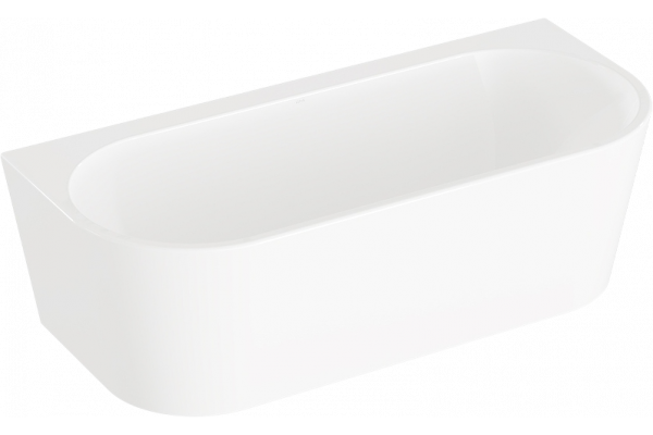Акриловая ванна VitrA Geo 65420006000 180x80 см, отдельностоящая, овальная, со сливом-переливом
