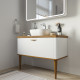 Мебель для ванной VOQ Maestro 100 ultra white&natural walnut