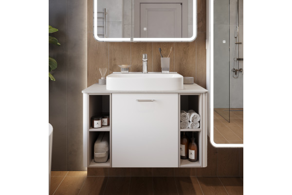 Тумба с раковиной VOQ Drexel Drexel 80, ultra white&cream