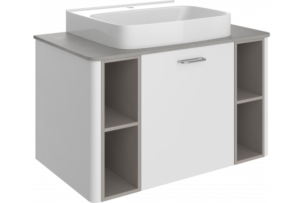 Тумба с раковиной VOQ Drexel Drexel 80, ultra white&cream