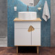 Тумба с раковиной VOQ Sense 60, ultra white&natural oak
