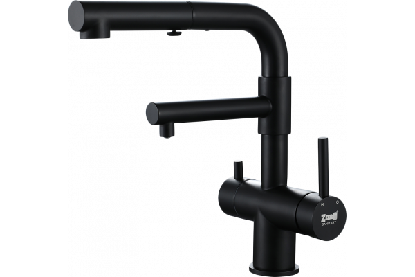 Смеситель для кухни Zorg Sanitary SZR-3216 Grafit графит