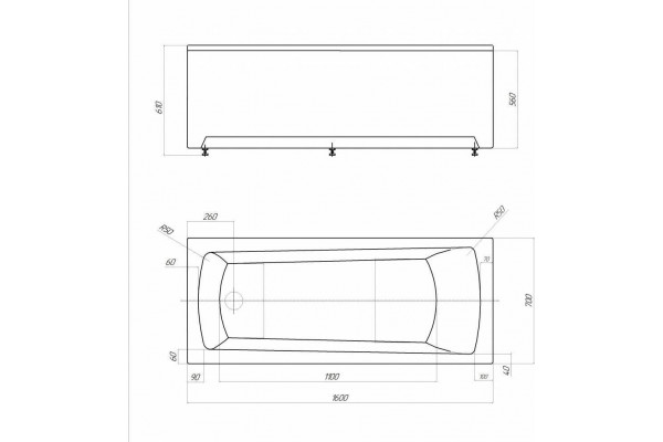 Акриловая ванна Aquatek Либра 160x70 LIB160N-0000004 вклеенный каркас